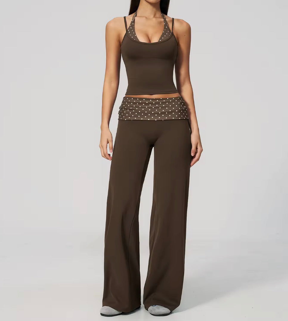 Ensemble Débardeur Duo / Flare Legging • Grenat