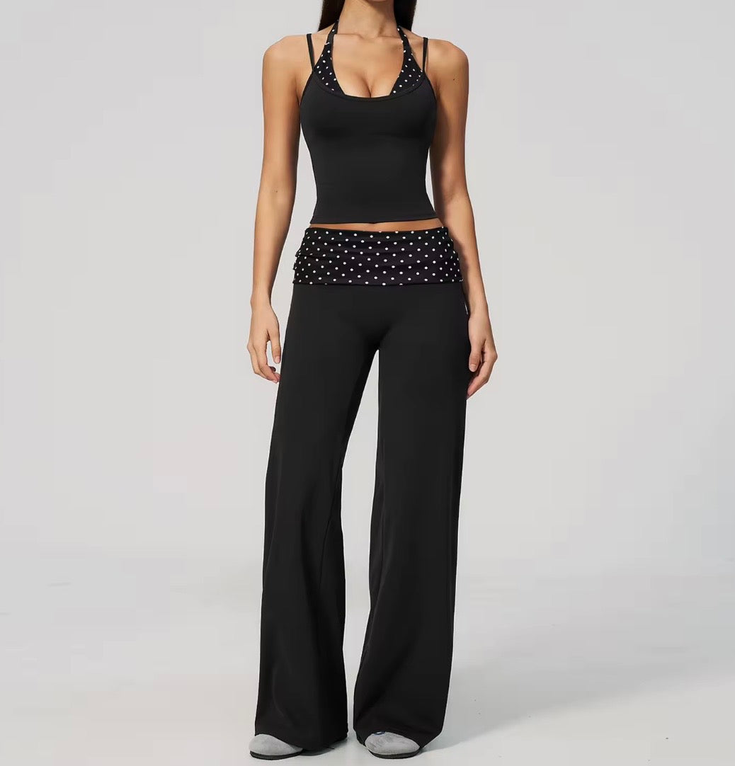 Ensemble Débardeur Duo / Flare Legging • Grenat